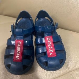 Dolce & gabbana blue jelly sandals